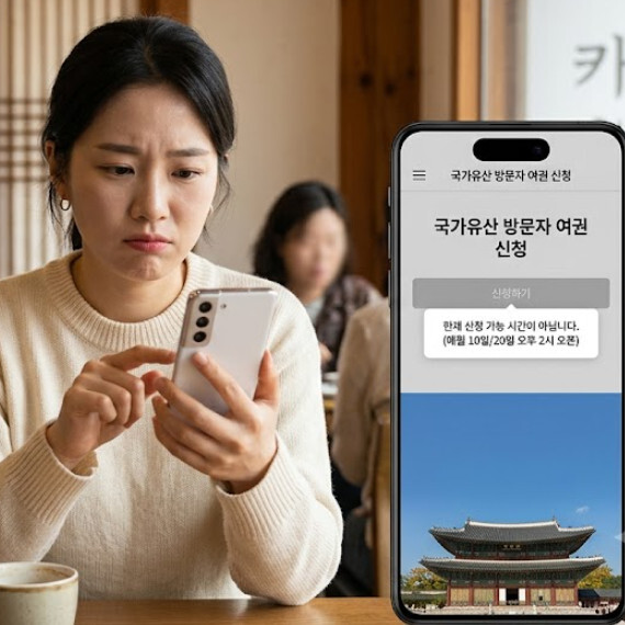 국가유산 여권 신청 오류 시스템 문제가 아닌 신청시간 수량 확인법